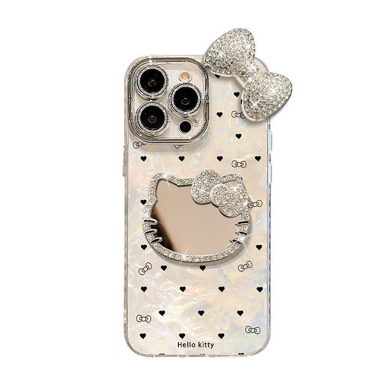 Hello Kitty Vanity Phone Case β Majestic Bow with Bracelet Stand