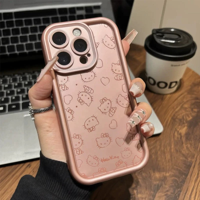Hello Kitty Pink Mirror Stand Case β Chic & Foldable Makeup Accessory