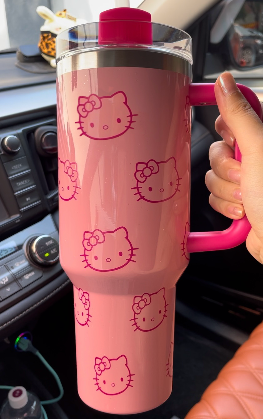 Hello Kitty 40oz Insulated Car Cup – Cute Tumbler for Travel & Daily Use