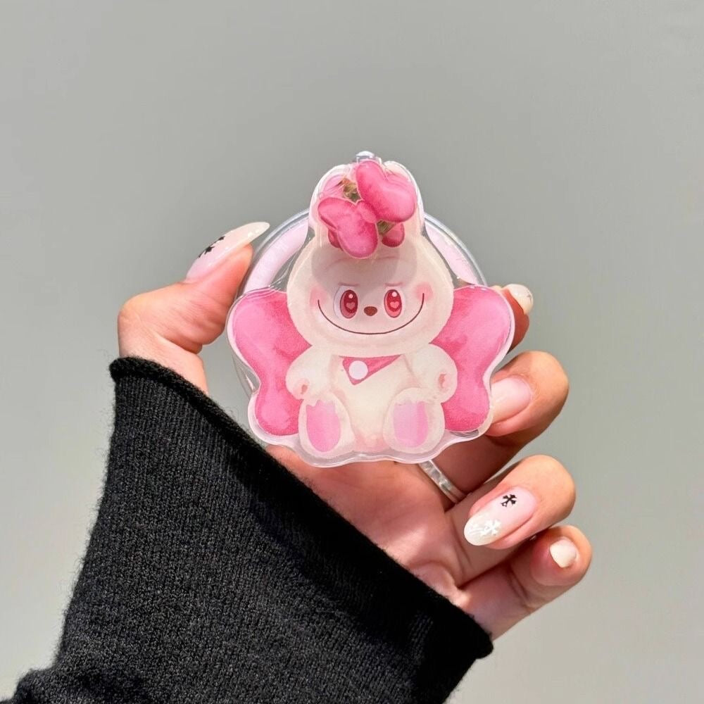 Labubu Grip Phone Case – Baby Bow Edition with Soft Handle