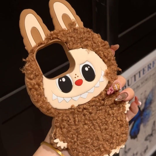 Labubu Fluffy Phone Case – Soft Art Toy Style for Collectors