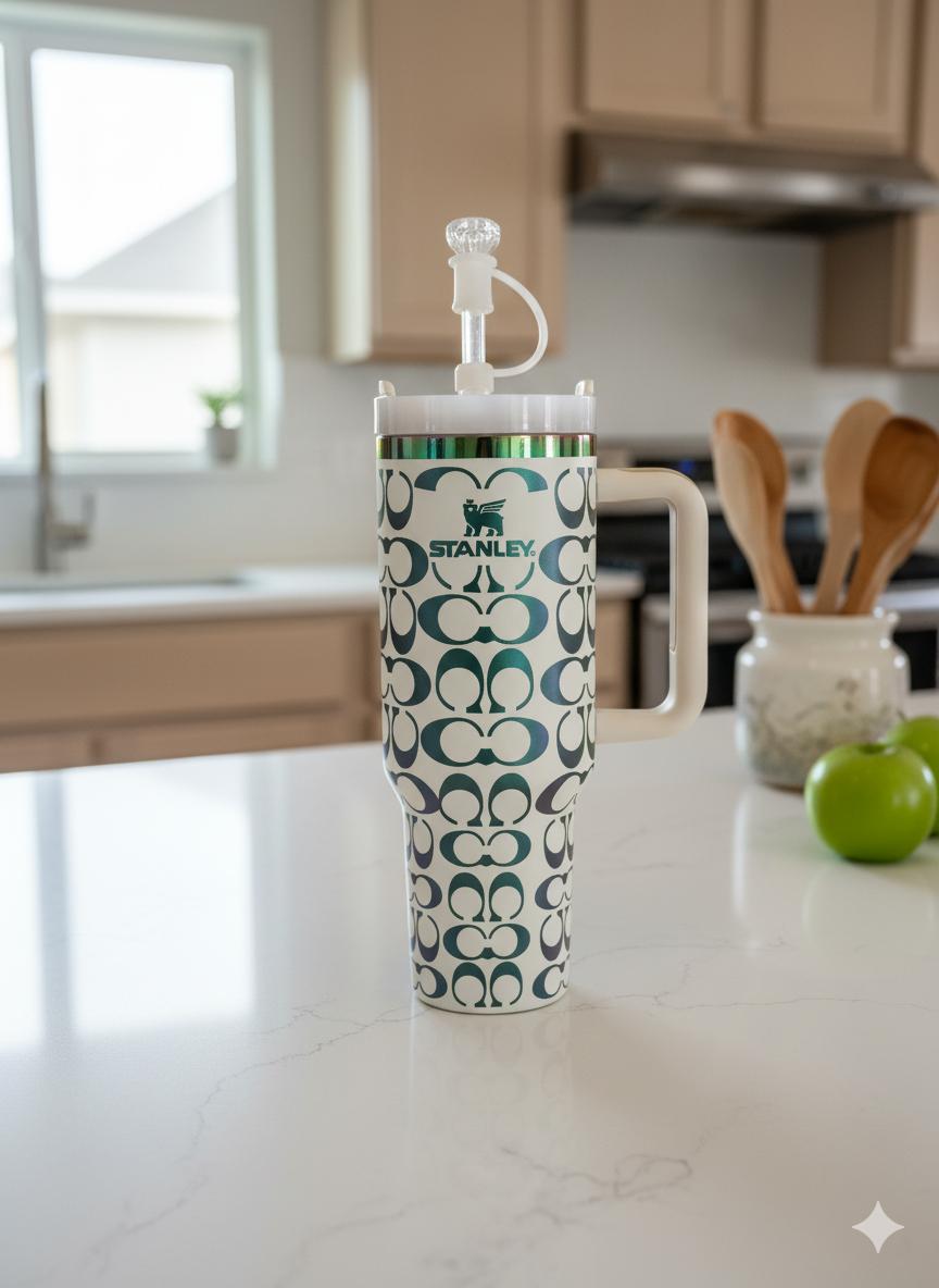 Double Kit Luxury Quencher H2.0 – 40oz with Straw and Keychain