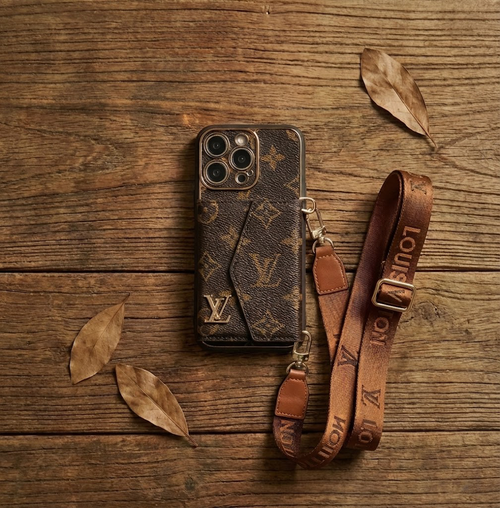 Limited Edition iPhone Case with Card Holder Brown
