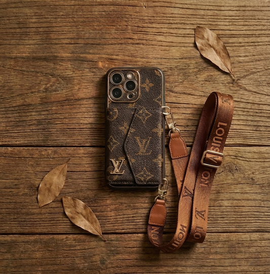 Limited Edition iPhone Case with Card Holder Brown