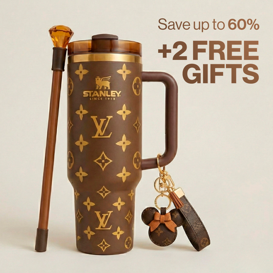 Ultimate Bundle Offer - 40oz Luxury Quencher Tumbler + Luxury Keychain + Gem Straw Topper